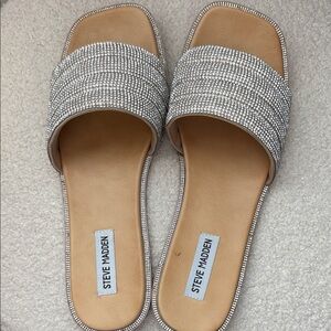 Steve Madden Sparkling Silver Sandals